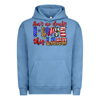 Pigment Pebble Blue ain't no doubt i love this land Urban Hoodie - Zillion Design Studio