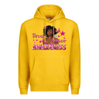 Lemon Breast Cancer Awareness with Afro Woman Premium Hoodie - texasbilliewilder