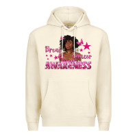 Sandshell Breast Cancer Awareness with Afro Woman Premium Hoodie - texasbilliewilder