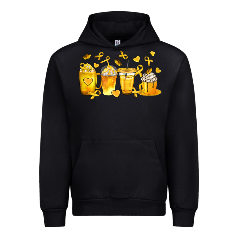 Childhood Cancer Coffee Cups Urban Hoodie by texasbilliewilder | Teevron