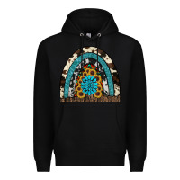 Black rainbow sunflower gemstone Premium Hoodie - RanaPortraitStore