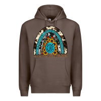 Coffee rainbow sunflower gemstone Premium Hoodie - RanaPortraitStore