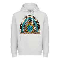 Dove Grey rainbow sunflower gemstone Premium Hoodie - RanaPortraitStore