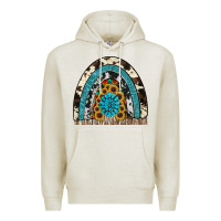 Oatmeal Heather rainbow sunflower gemstone Premium Hoodie - RanaPortraitStore