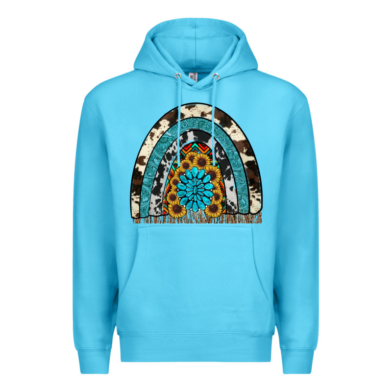Rainbow Sunflower Gemstone Premium Hoodie by RanaPortraitStore | Teevron