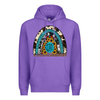 Purple rainbow sunflower gemstone Premium Hoodie - RanaPortraitStore