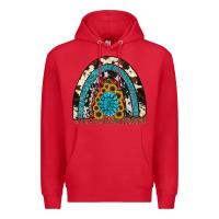 Red rainbow sunflower gemstone Premium Hoodie - RanaPortraitStore