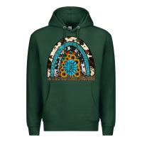 Sports Green rainbow sunflower gemstone Premium Hoodie - RanaPortraitStore