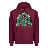 Burgundy rainbow sunflower gemstone Premium Hoodie - RanaPortraitStore