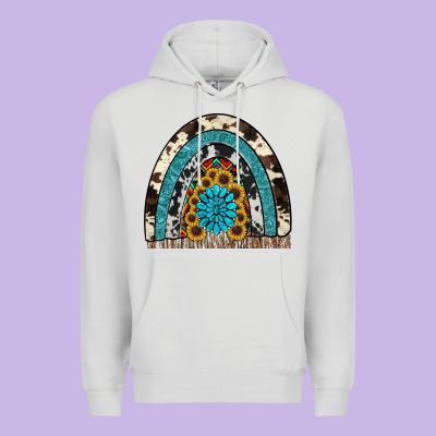 Rainbow Sunflower Gemstone Premium Hoodie Designed By Ranaportraitstore
