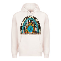 Pale Pink rainbow sunflower gemstone Premium Hoodie - RanaPortraitStore
