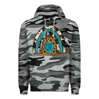 Slate Camo rainbow sunflower gemstone Premium Hoodie - RanaPortraitStore