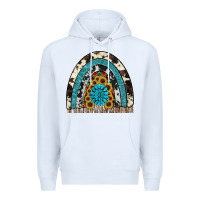 White rainbow sunflower gemstone Premium Hoodie - RanaPortraitStore