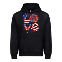 Black 4th of july love Urban Hoodie - Zillion Design Studio