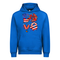 Cobalt 4th of july love Urban Hoodie - Zillion Design Studio