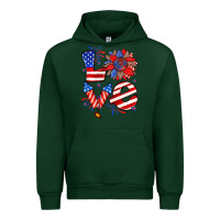 Forest Green 4th of july love Urban Hoodie - Zillion Design Studio