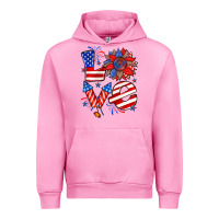 Fuchsia Pink 4th of july love Urban Hoodie - Zillion Design Studio