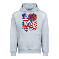 Heather Grey 4th of july love Urban Hoodie - Zillion Design Studio