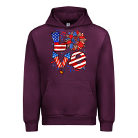 Mauve Wine 4th of july love Urban Hoodie - Zillion Design Studio