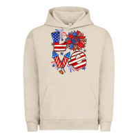 Pigment French Oak 4th of july love Urban Hoodie - Zillion Design Studio