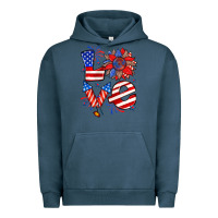 Pigment Midnight Navy 4th of july love Urban Hoodie - Zillion Design Studio
