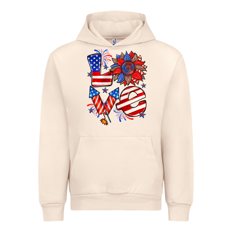 4th Of July Love Urban Hoodie by Zillion Design Studio | Teevron