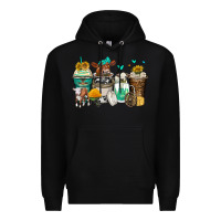 Black cows coffee cups Premium Hoodie - Zillion Design Studio