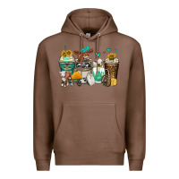 Chestnut cows coffee cups Premium Hoodie - Zillion Design Studio
