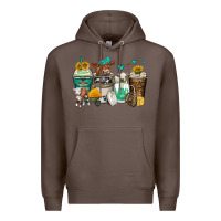 Coffee cows coffee cups Premium Hoodie - Zillion Design Studio