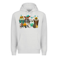Dove Grey cows coffee cups Premium Hoodie - Zillion Design Studio