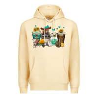 Pina Colada cows coffee cups Premium Hoodie - Zillion Design Studio