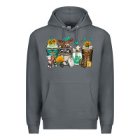 Rock cows coffee cups Premium Hoodie - Zillion Design Studio