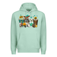 Seafoam cows coffee cups Premium Hoodie - Zillion Design Studio
