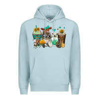 Blue Mist cows coffee cups Premium Hoodie - Zillion Design Studio