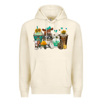 Tofu cows coffee cups Premium Hoodie - Zillion Design Studio