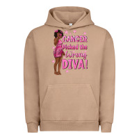 Pigment Burro Cancer Picked The Wrong Diva with Black Woman Urban Hoodie - texasbilliewilder