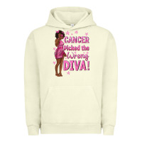 Pigment Pistachio Cancer Picked The Wrong Diva with Black Woman Urban Hoodie - texasbilliewilder