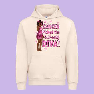 Cancer Picked The Wrong Diva With Black Woman Urban Hoodie Designed By Texasbilliewilder