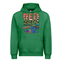 Emerald red white and pew pew pew Urban Hoodie - Zillion Design Studio