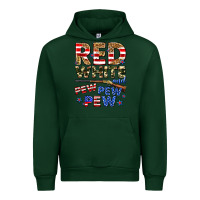Forest Green red white and pew pew pew Urban Hoodie - Zillion Design Studio