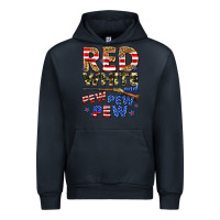 Navy red white and pew pew pew Urban Hoodie - Zillion Design Studio