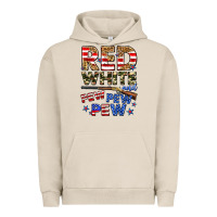 Pigment French Oak red white and pew pew pew Urban Hoodie - Zillion Design Studio