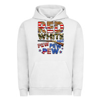 Pigment Lunar Rock red white and pew pew pew Urban Hoodie - Zillion Design Studio
