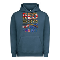 Pigment Midnight Navy red white and pew pew pew Urban Hoodie - Zillion Design Studio