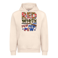 Sandshell red white and pew pew pew Urban Hoodie - Zillion Design Studio