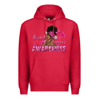 Cardinal Breast Cancer Awareness with Afro Woman Premium Hoodie - texasbilliewilder