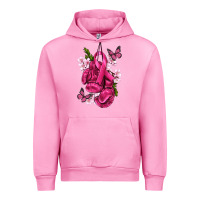 Fuchsia Pink Cancer Boxing Gloves with Ribbon Urban Hoodie - texasbilliewilder