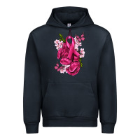 Navy Cancer Boxing Gloves with Ribbon Urban Hoodie - texasbilliewilder