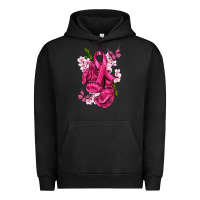 Pigment Black Cancer Boxing Gloves with Ribbon Urban Hoodie - texasbilliewilder