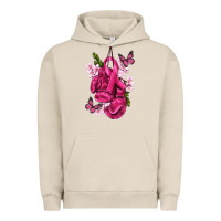 Pigment French Oak Cancer Boxing Gloves with Ribbon Urban Hoodie - texasbilliewilder
